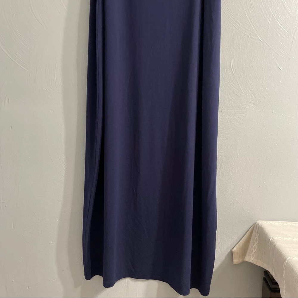 Eileen Fisher Jersey System Scoop Neck Tank Dress - sleeveless Navy 1X - Picture 4 of 9